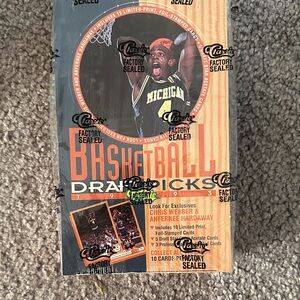 Classic Basketball Draft Picks Sealed Box - Orange and Black